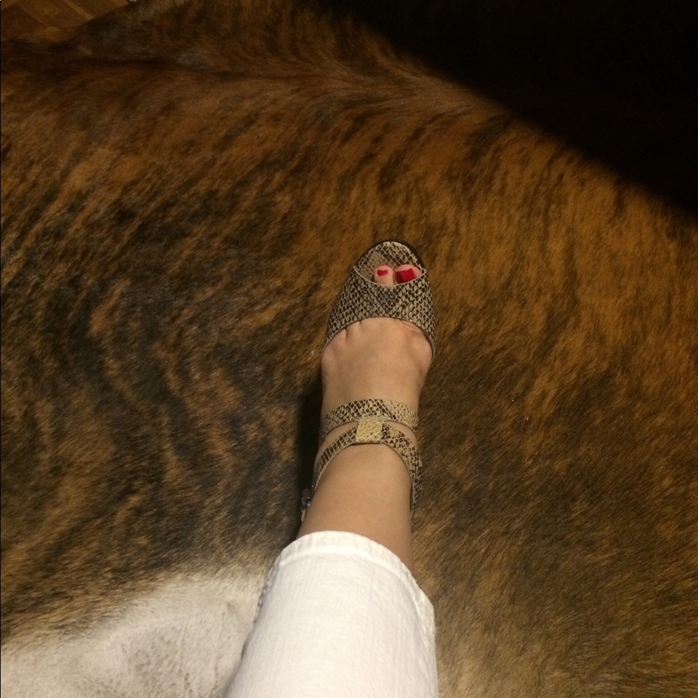 Beautiful snake print sandals